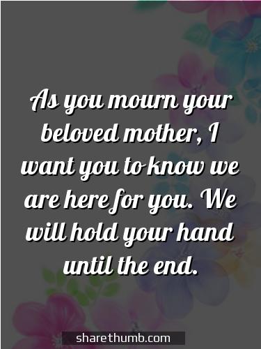 words to write in a sympathy card loss of mother